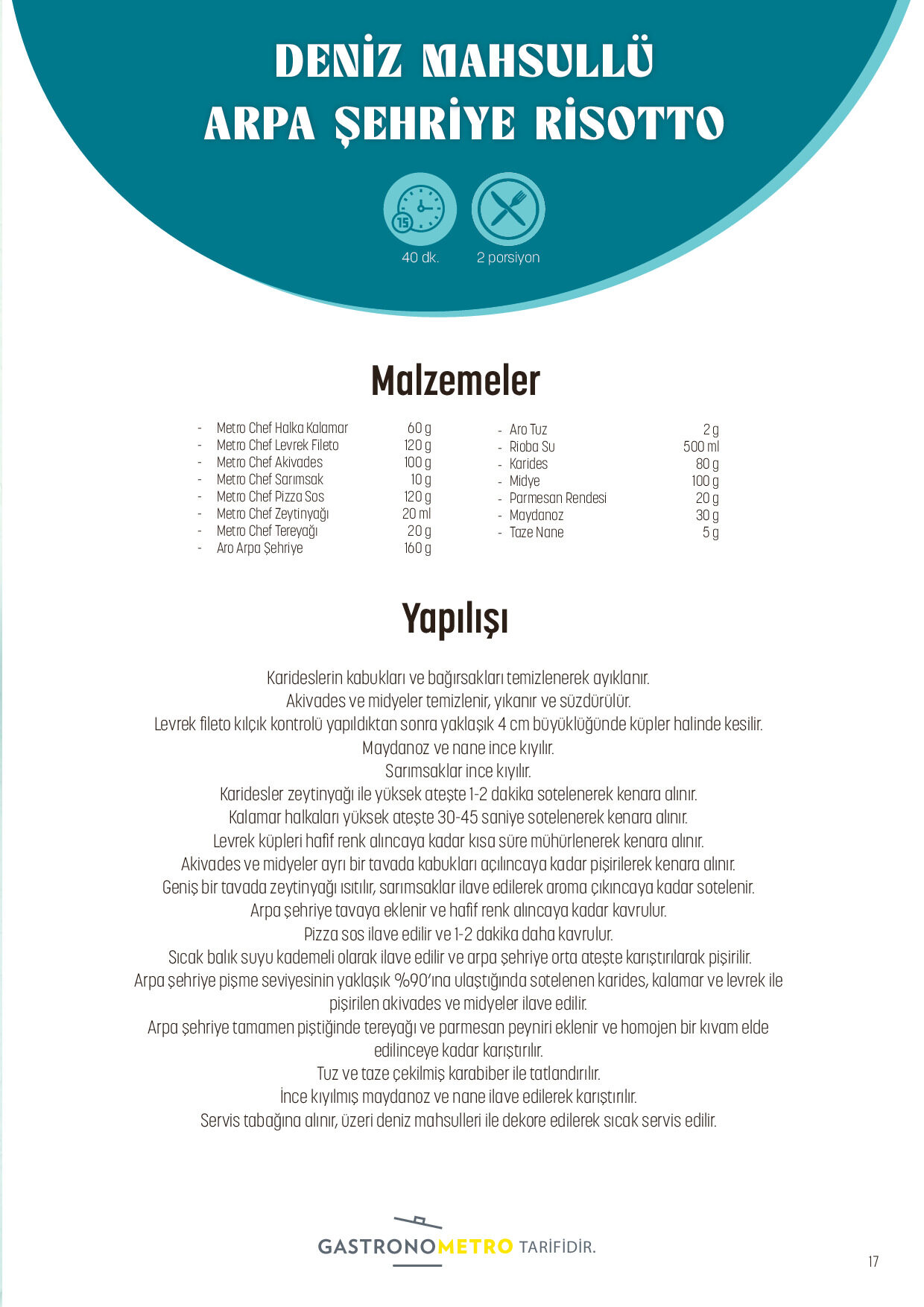 Metro 19 Ağustos - 25 Ağustos Balık Restoranları Kataloğu - Sayfa 17