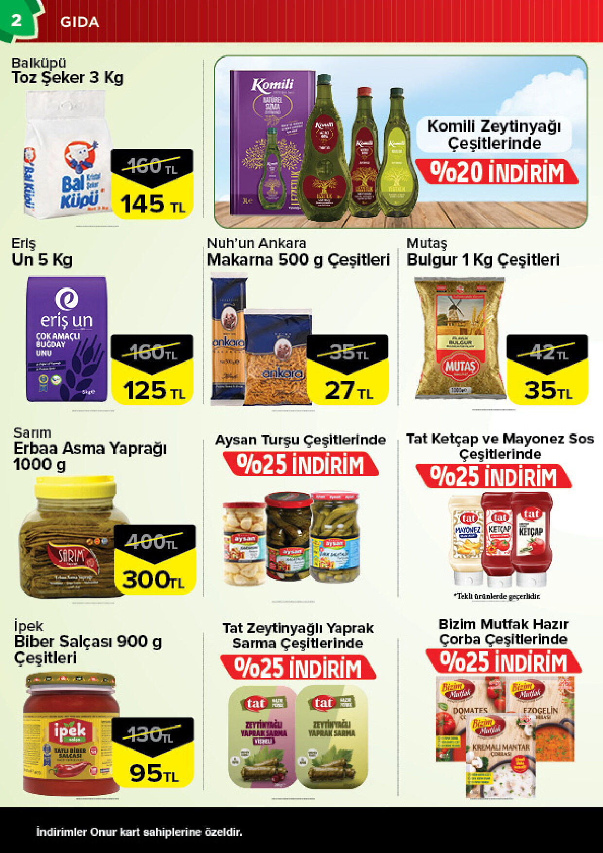 Onur Market 25 Ağustos - 07 Eylül Bursa Genel İnsert - Sayfa 2