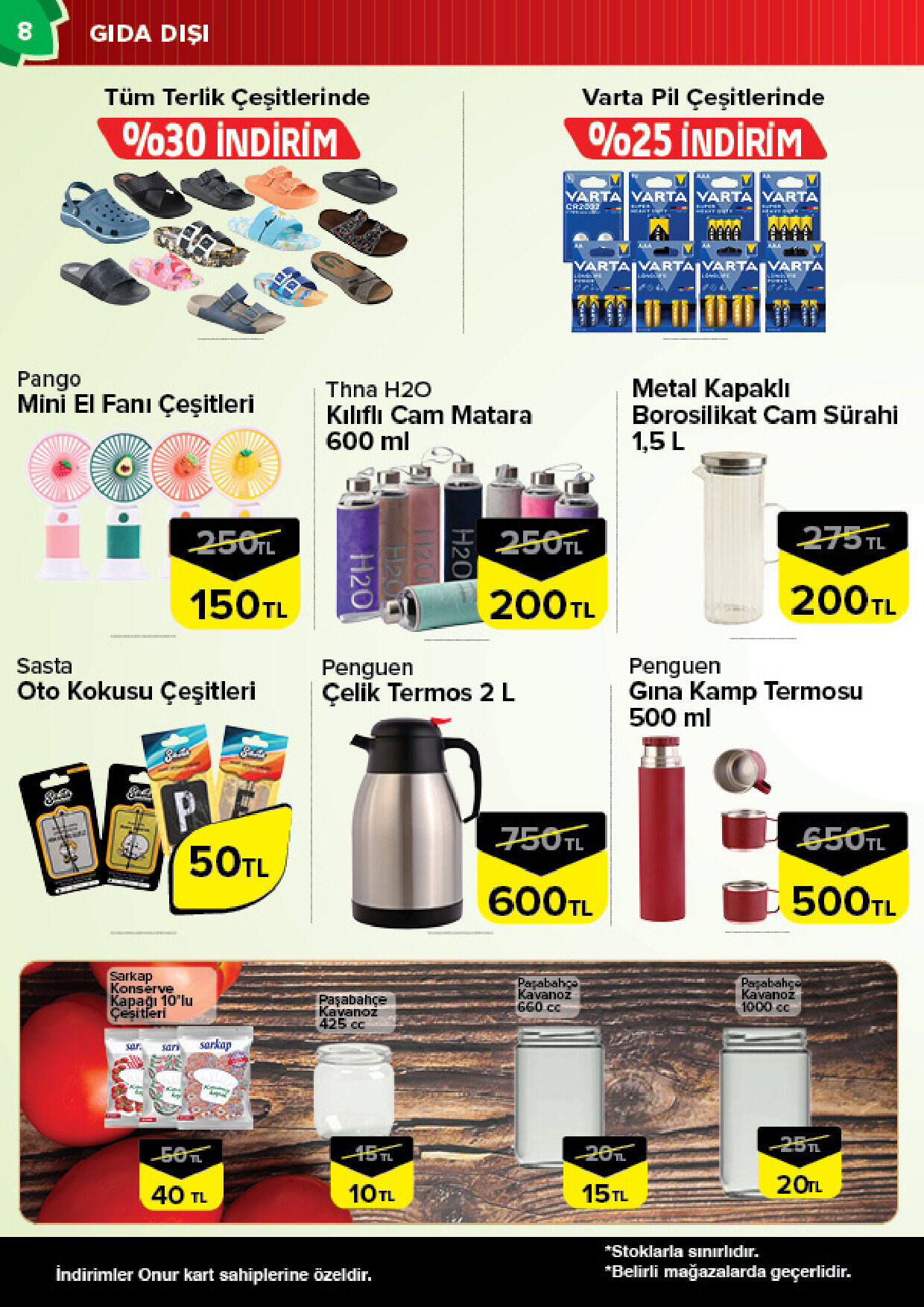 Onur Market 25 Ağustos - 07 Eylül Bursa Genel İnsert - Sayfa 8