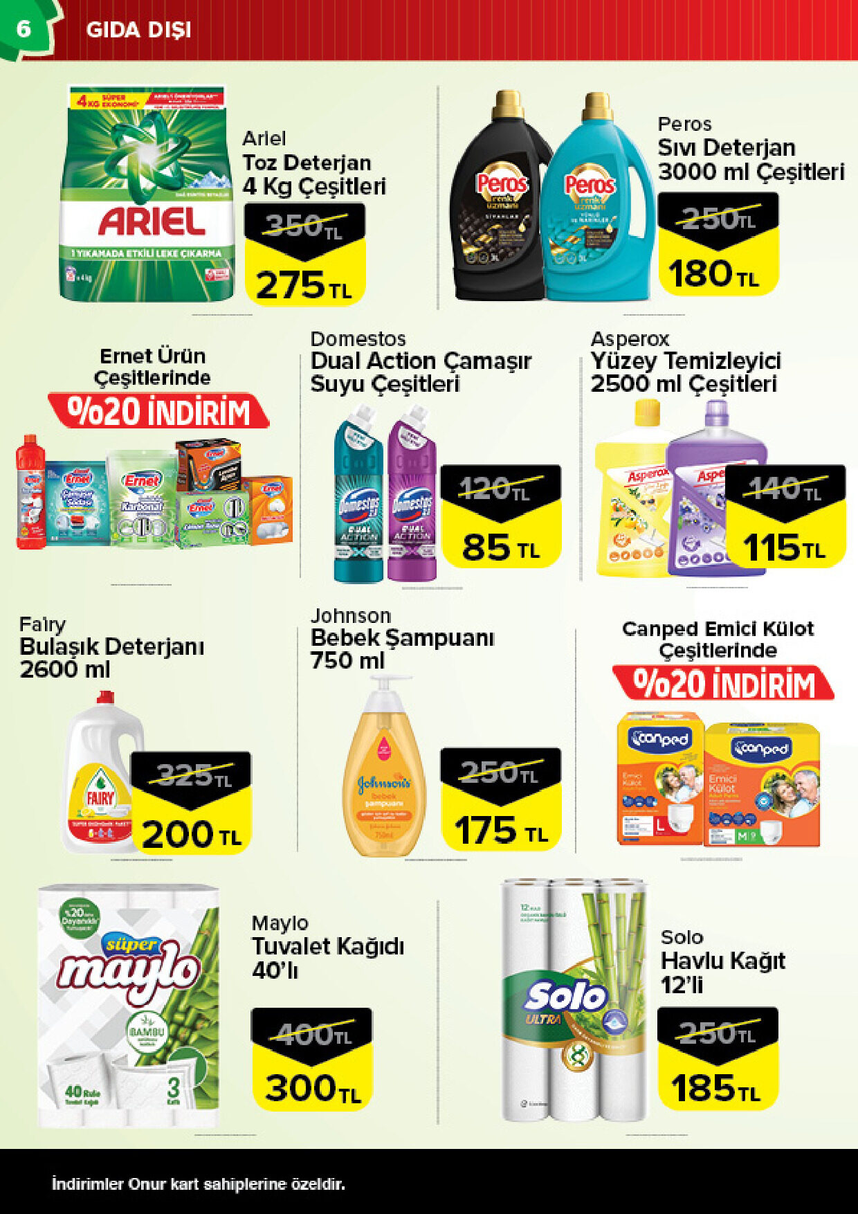 Onur Market 25 Ağustos - 07 Eylül Trakya Genel İnsert - Sayfa 6