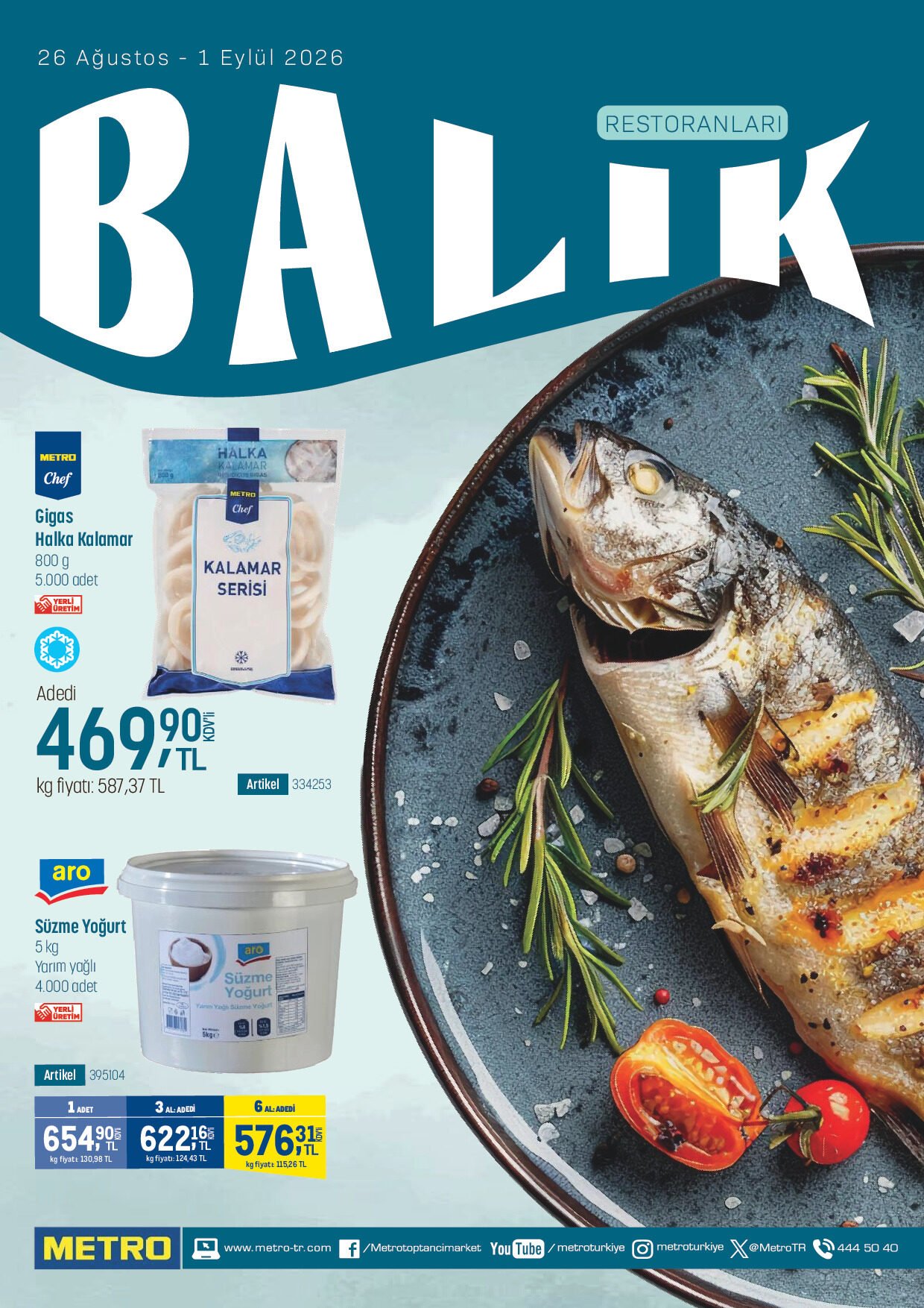 Metro 26 Ağustos - 01 Eylül Balık Restoranları Kataloğu - Sayfa 1
