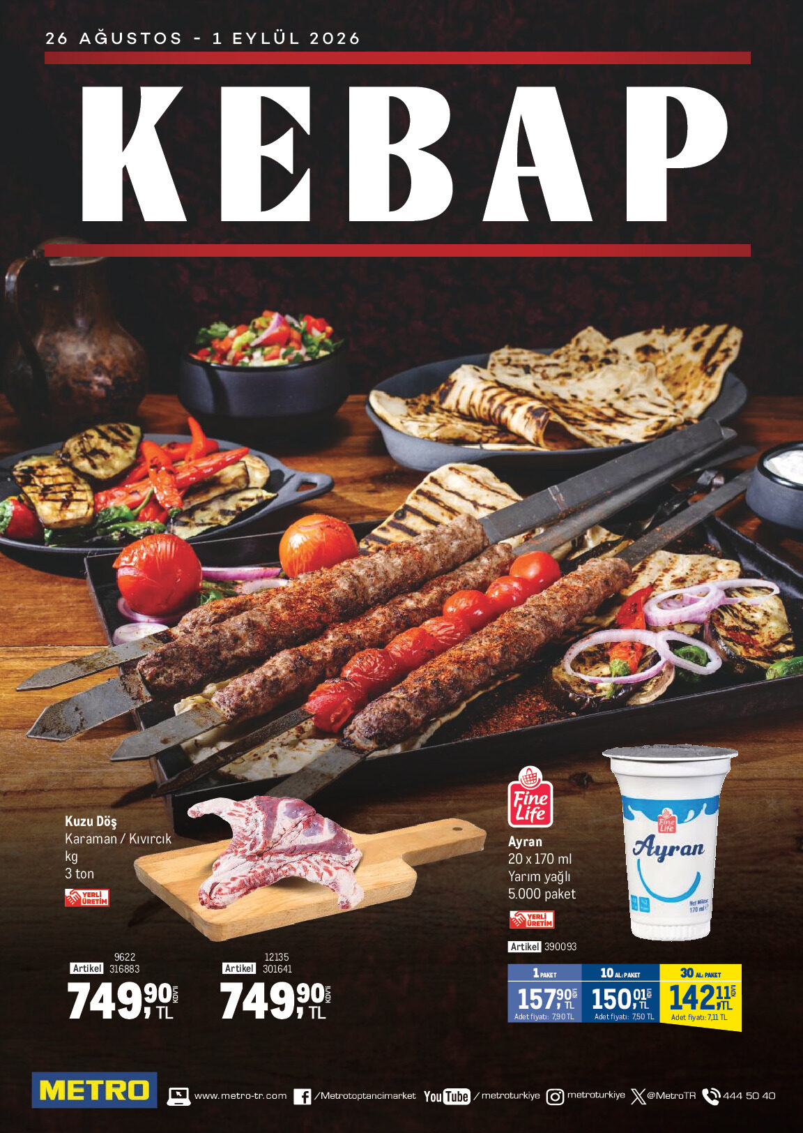 Metro 26 Ağustos - 01 Eylül Kebap Kataloğu - Sayfa 1
