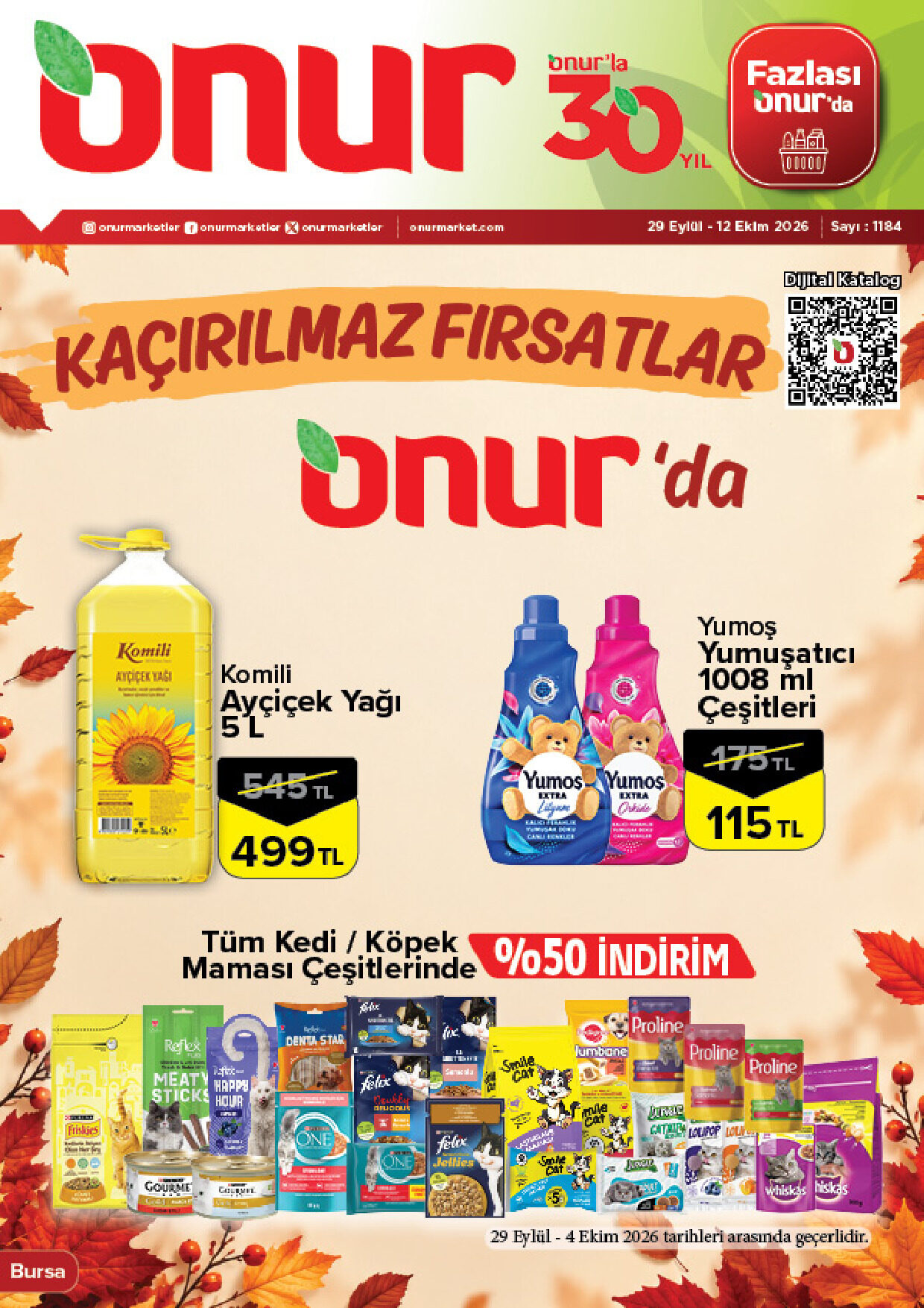 Onur Market 29 Eylül - 12 Ekim Bursa Genel İnsert - Sayfa 1