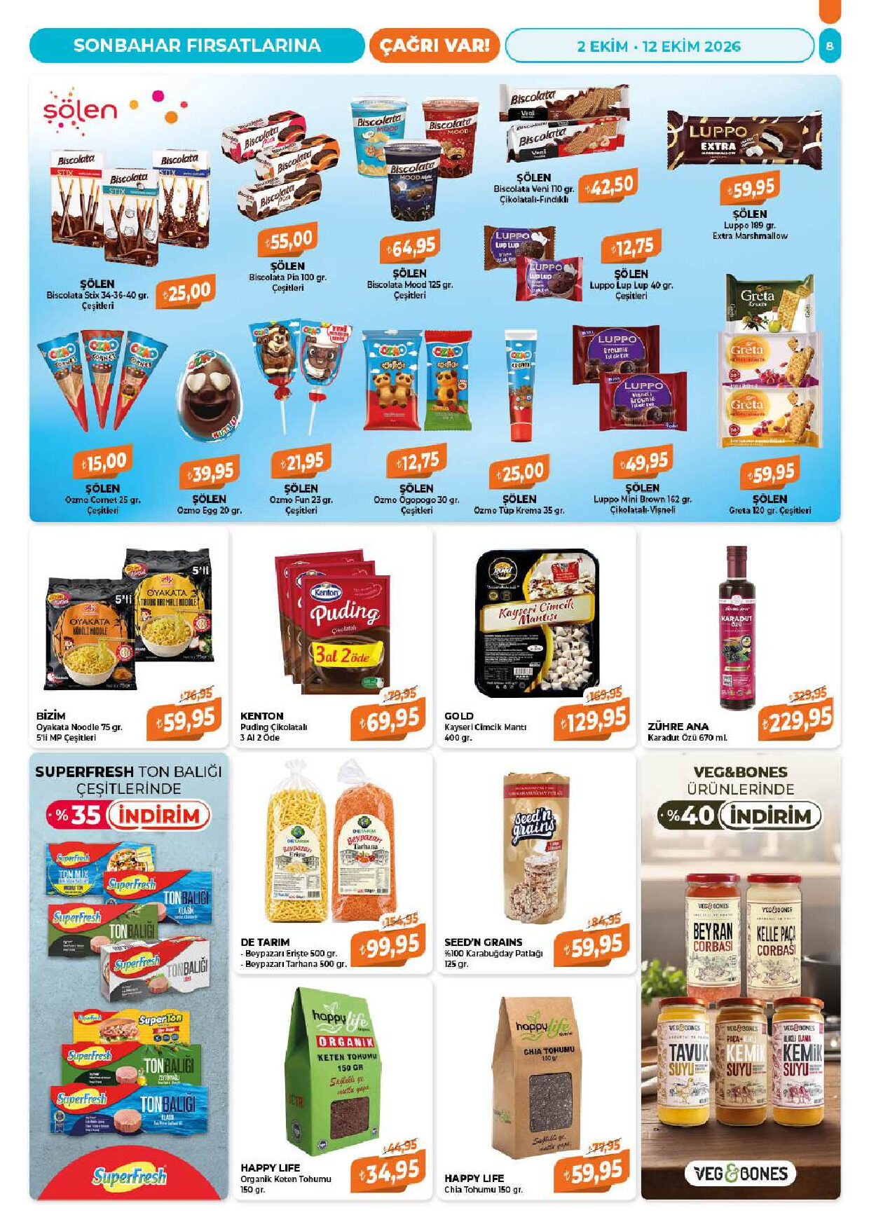Çağrı Market 02 Ekim - 12 Ekim Aktüel Katalog - Sayfa 8