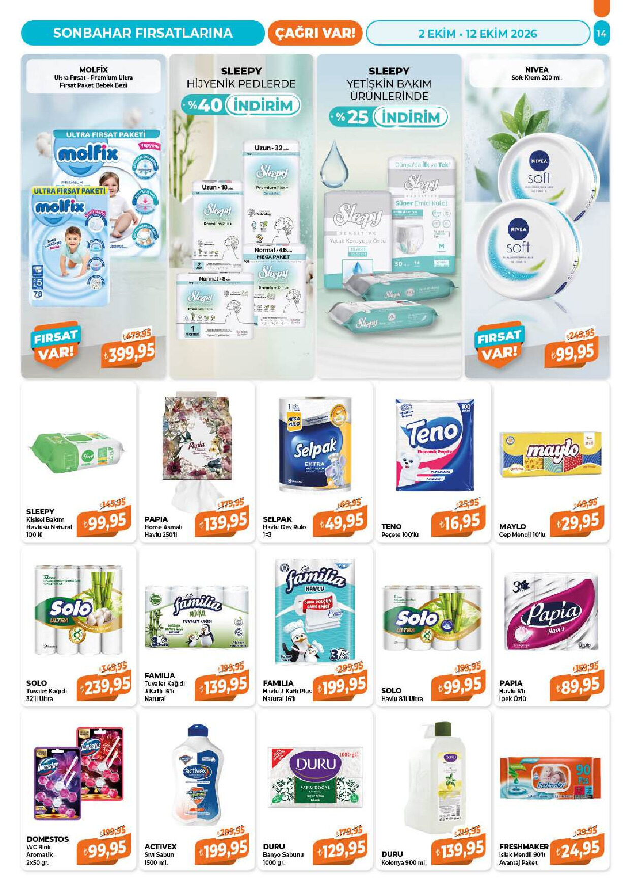 Çağrı Market 02 Ekim - 12 Ekim Aktüel Katalog - Sayfa 14