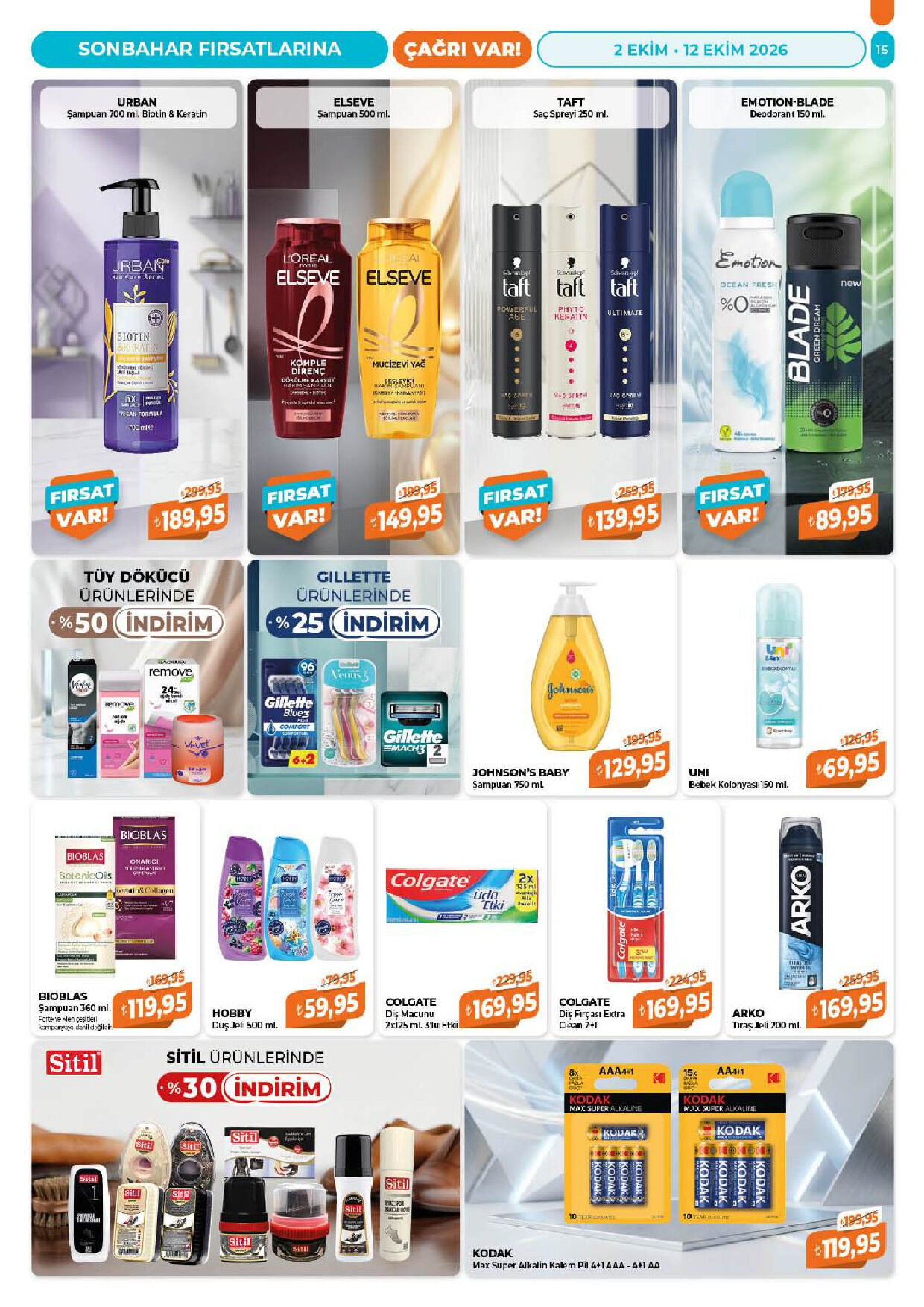 Çağrı Market 02 Ekim - 12 Ekim Aktüel Katalog - Sayfa 15