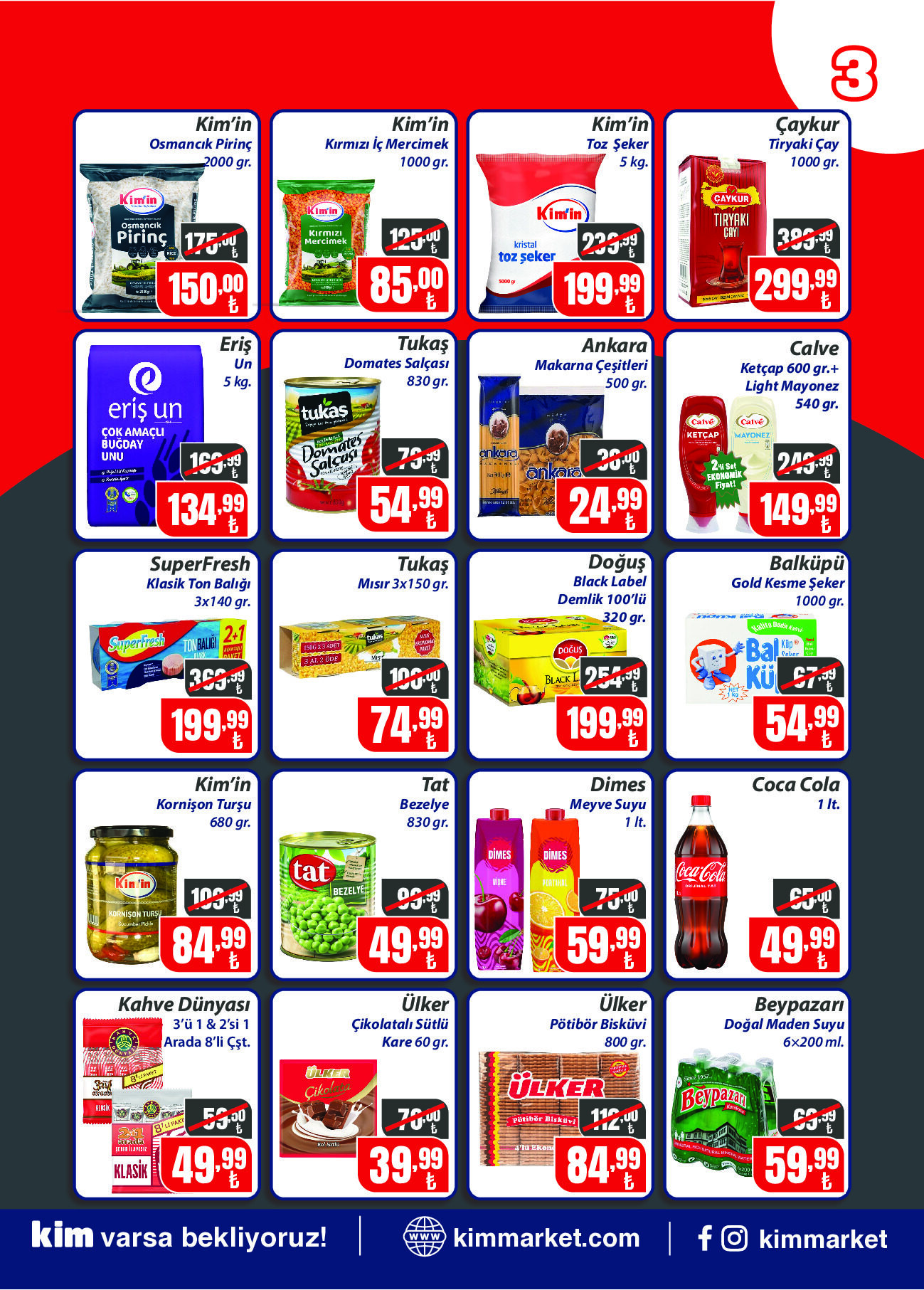 Kim Market 01 Ekim - 06 Ekim Pazariçi Şube Özel İnsert - Sayfa 3