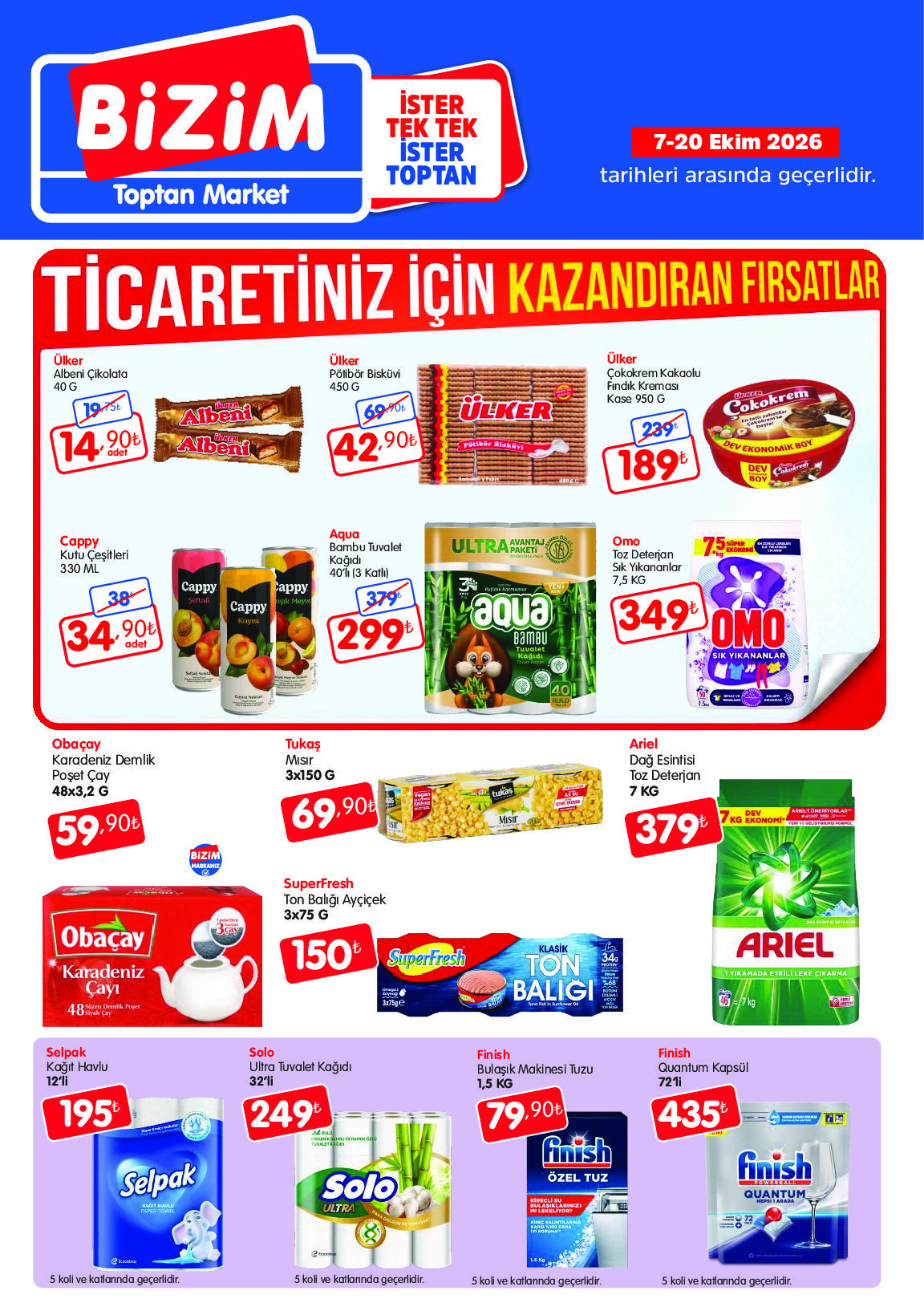 Bizim Toptan 07 Ekim - 20 Ekim Geleneksel Kanal Kataloğu - Sayfa 1