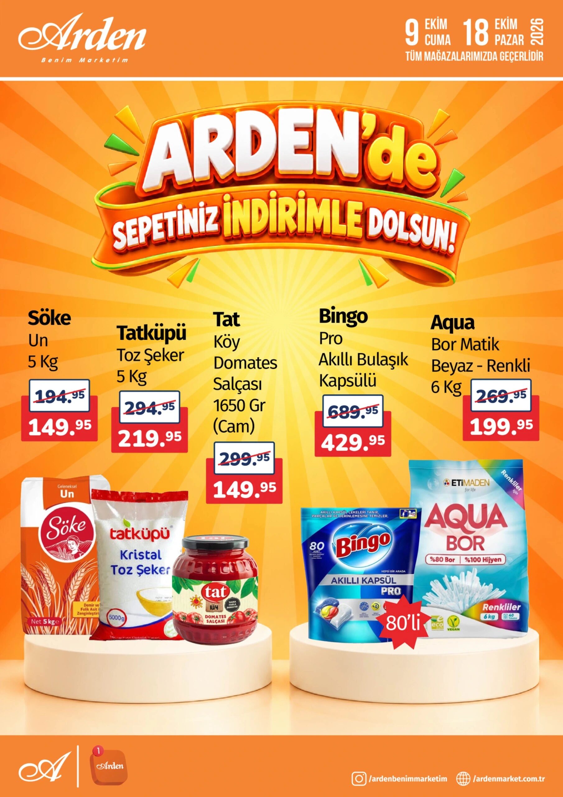 Arden Market 09 Ekim - 18 Ekim Aktüel Kataloğu
