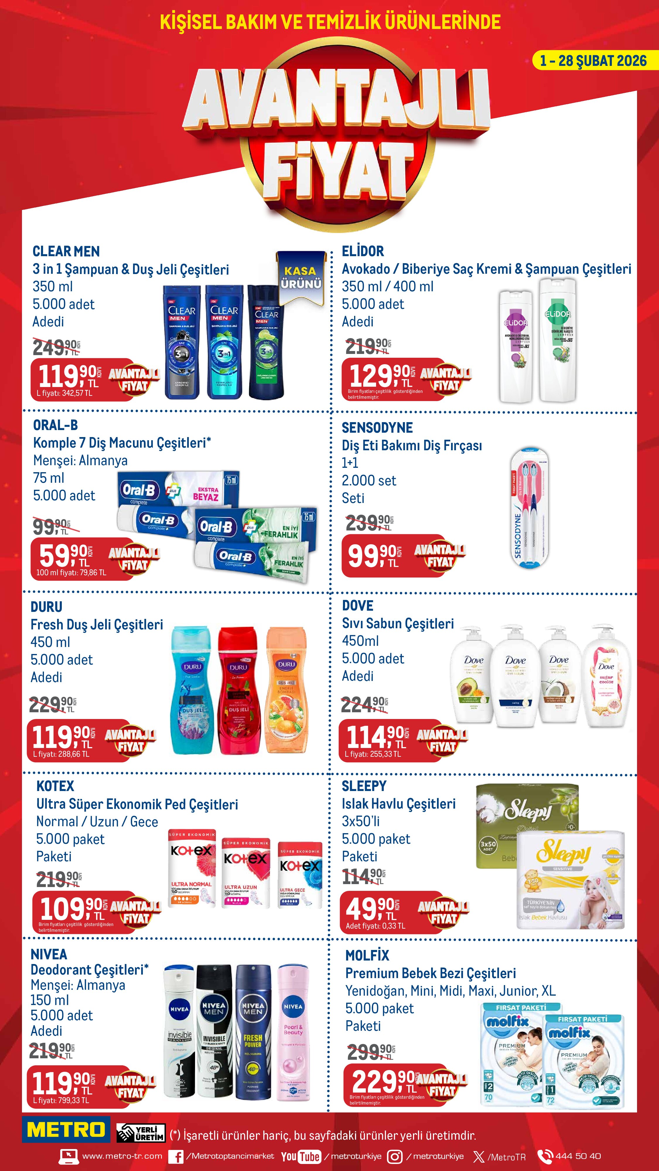 Metro - Kişisel Bakım ve Temizlik Ürünleri