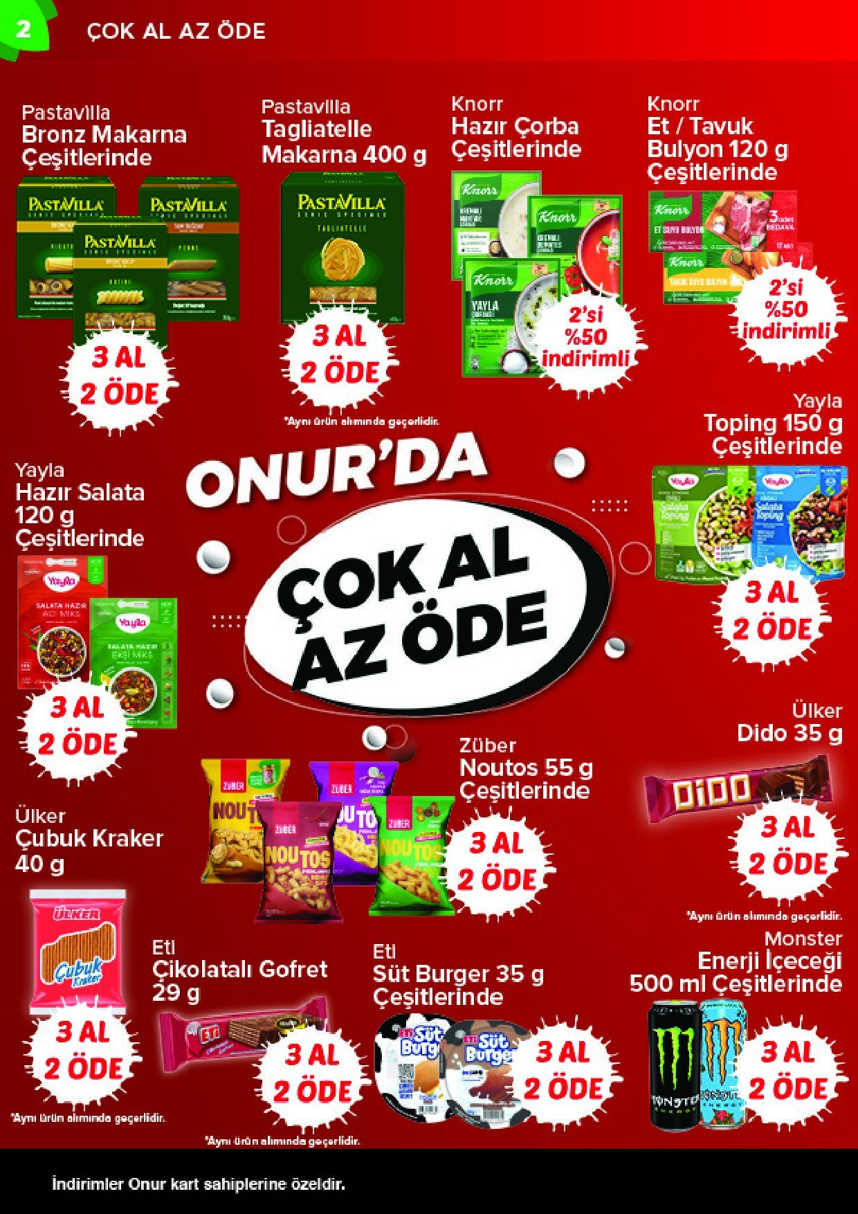 Onur Market Onur'da Çok Al Az Öde (Bursa) - 13 Ekim 2026 - Sayfa 2