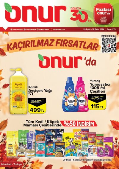 Onur Market Kaçırılmaz Fırsatlar Onur'da (İstanbul) - 29 Eylül 2026