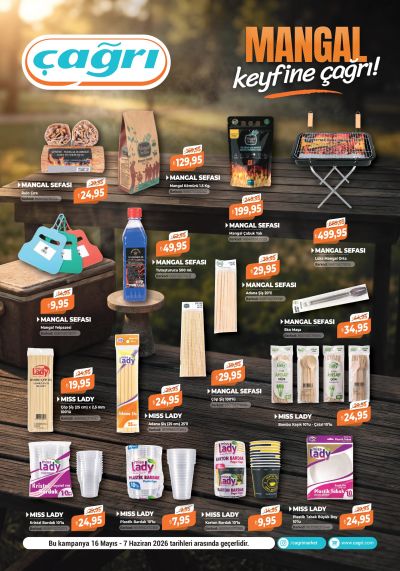 Çağrı Market 16 Mayıs - 07 Haziran Mangal Kataloğu