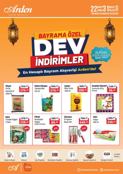 Arden Market 22 Mayıs - 31 Mayıs Güncel Aktüel Kataloğu