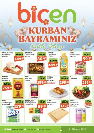 Biçen Market 15 Mayıs - 31 Mayıs Aktüel Kataloğu