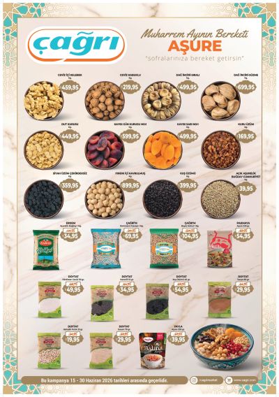 Çağrı Market 15 Haziran - 30 Haziran Aşure Katalog