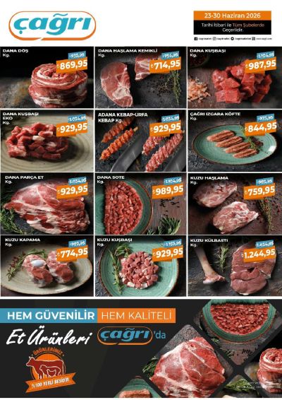 Çağrı Market 23 Haziran - 30 Haziran Kasap Katalog