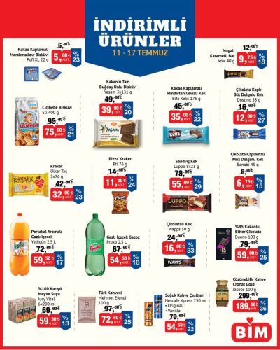 BİM 11 Temmuz - 17 Temmuz İndirim Kataloğu