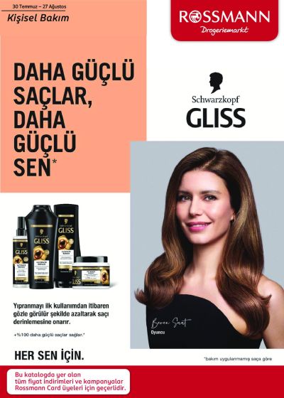 Rossmann 30 Temmuz - 27 Ağustos Kişisel Bakım Kataloğu