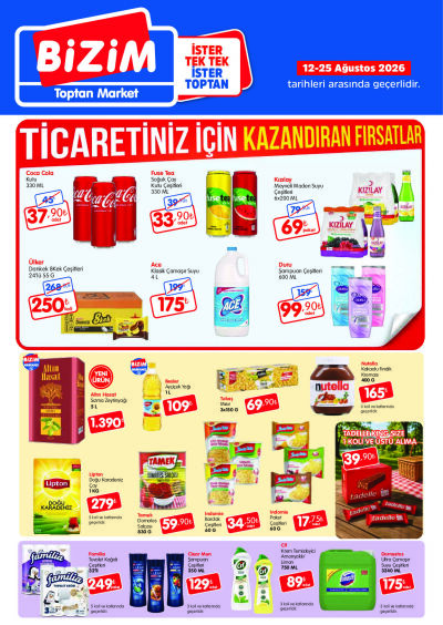 Bizim Toptan 12 Ağustos - 25 Ağustos Geleneksel Kanal Kataloğu