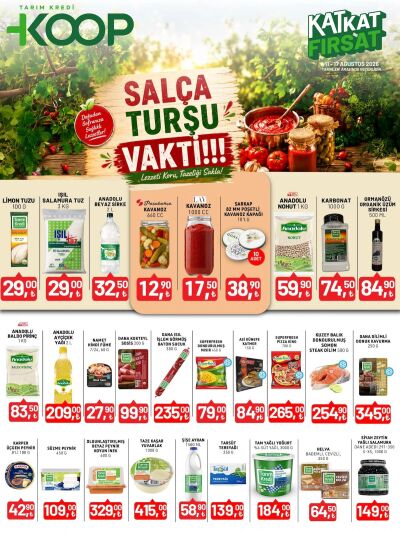 Tarım Kredi Kooperatifi 11 - 17 Ağustos Aktüel Kataloğu