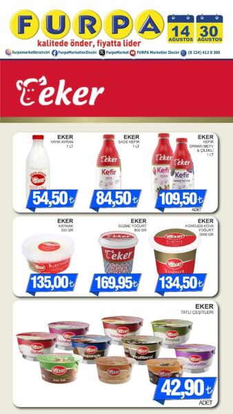 Furpa 14 Ağustos - 30 Ağustos Eker Fırsatları