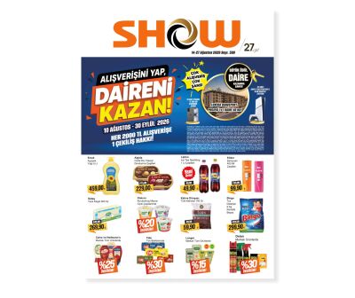 Show Market 14 Ağustos - 27 Ağustos Aktüel Kataloğu