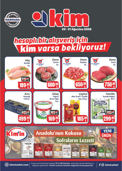 Kim Market 20-31 Ağustos Marmara Insert