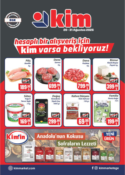 Kim Market 20-31 Ağustos Ege Insert