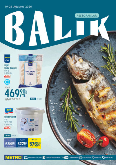Metro 19 Ağustos - 25 Ağustos Balık Restoranları Kataloğu