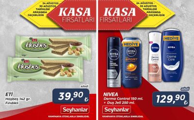Seyhanlar 24 Ağustos - 30 Ağustos Kasa Fırsatları