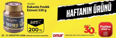 Onur Market 25 Ağustos - 31 Ağustos Haftanın Ürünü