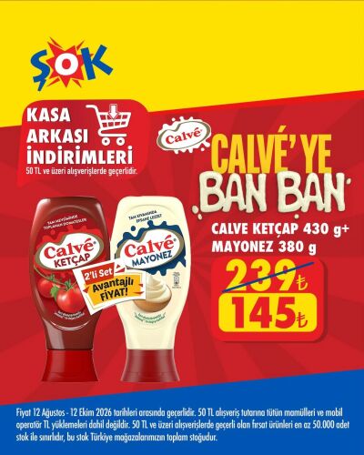 Şok 12 Ağustos - 12 Ekim Ketçap-Mayonez İndirimi