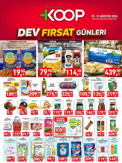 Tarım Kredi Kooperatifi 25 - 31 Ağustos Aktüel Kataloğu