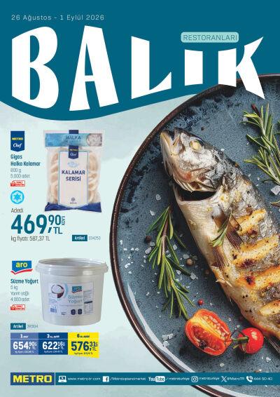 Metro 26 Ağustos - 01 Eylül Balık Restoranları Kataloğu