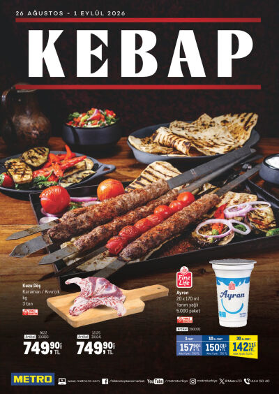 Metro 26 Ağustos - 01 Eylül Kebap Kataloğu