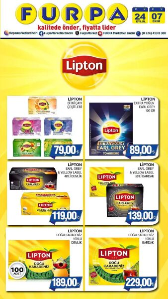 Furpa 24 Eylül - 07 Ekim Lipton Fırsatları