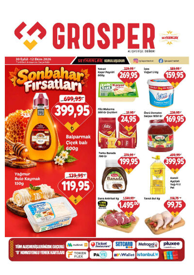 Grosper 30 Eylül - 12 Ekim Aktüel Kataloğu