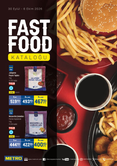 Metro 30 Eylül - 06 Ekim Fast Food Kataloğu