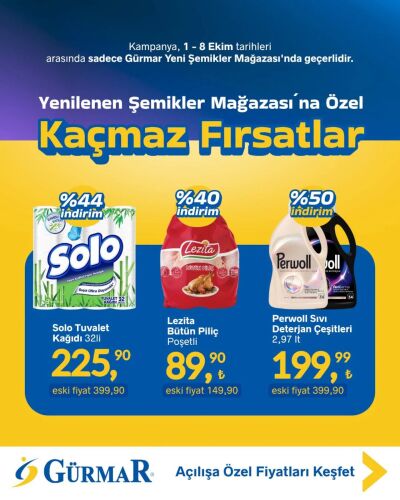 Gürmar 01 Ekim - 08 Ekim Aktüel Kataloğu