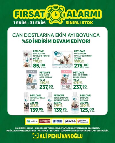 Ali Pehlivanoğlu 01 Ekim - 31 Ekim Aktüel Kataloğu
