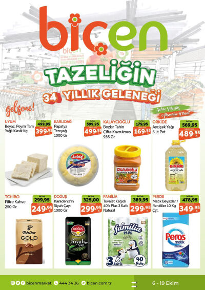 Biçen Market 06 Ekim - 19 Ekim Aktüel Kataloğu