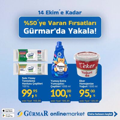 Gürmar 01 Ekim - 14 Ekim Aktüel Kataloğu