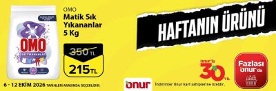 Onur Market 06 Ekim - 12 Ekim Haftanın Ürünü