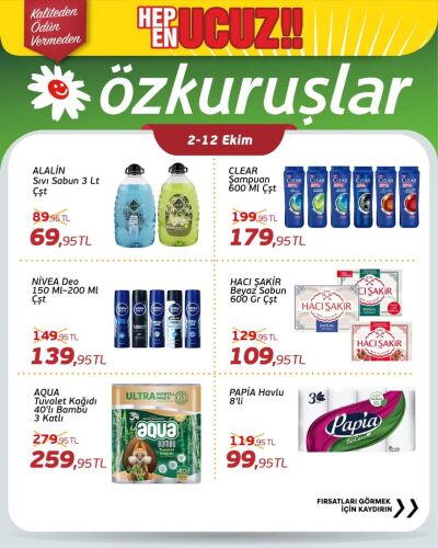 Özkuruşlar 02 Ekim - 12 Ekim Aktüel Kataloğu