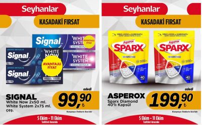 Seyhanlar 05 Ekim - 11 Ekim Kasa Fırsatları