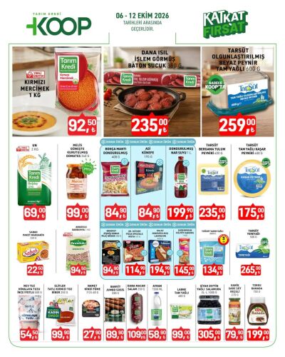 Tarım Kredi Kooperatifi 06 Ekim - 12 Ekim Aktüel Kataloğu