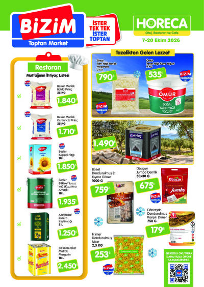 Bizim Toptan 07 Ekim - 20 Ekim HORECA Kataloğu