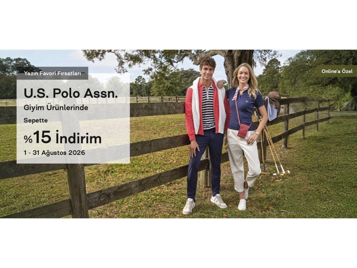 U.S. Polo Assn. Giyim Ürünlerinde Sepette %15 İndirim
