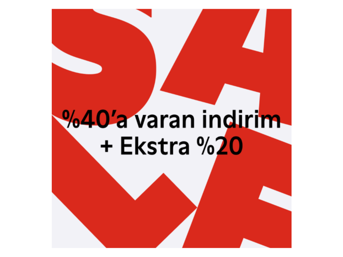 Seçili kadın ayakkabı ve terlik ürünlerinde 40% + 20% indirim!